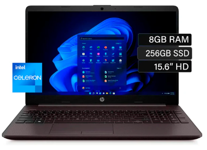 Laptop HP 250 Inch G9 15.6" HD, Intel Celeron N4500, Ram 8GB, SSD 256GB + Mochila 